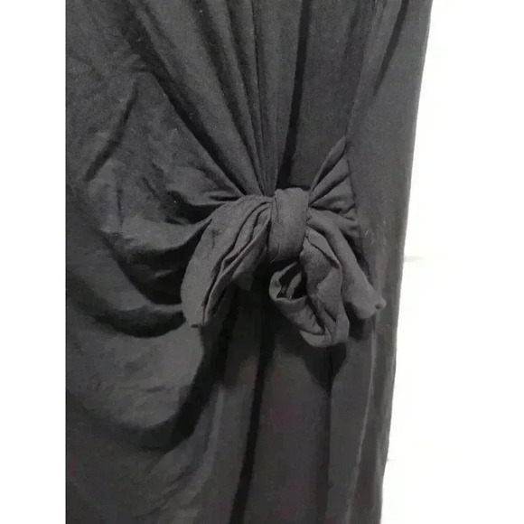 Loft Black Side Tie Lined Knit‎ Dress Size XLARGE - Picture 3 of 7
